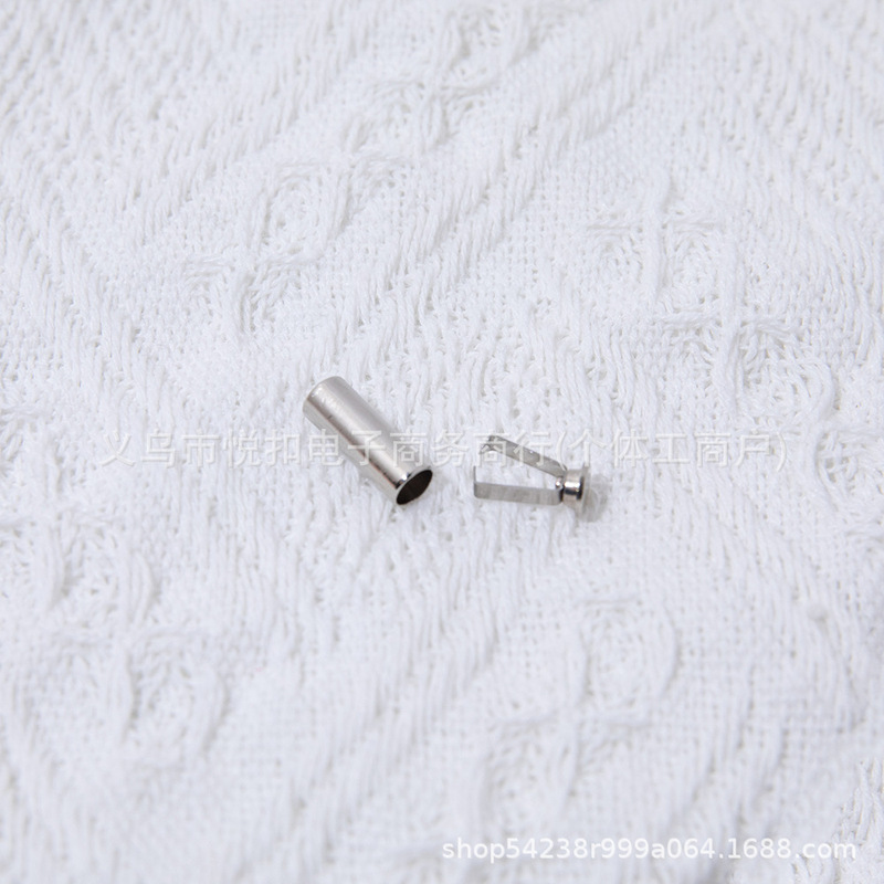 silver Tail Buckle Alloy Bell Stop Rope Buckle Hanging Buckle Decorative Buckle Rope Head Buckle Sweatshirt Trouser Head Hat Rope Button Card