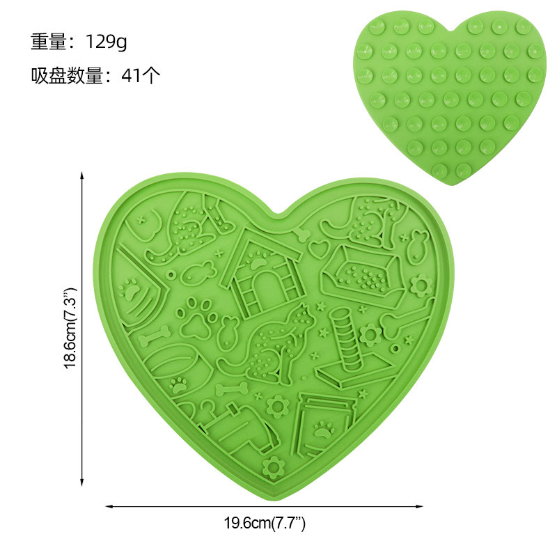 Amazon caricatura de grado alimenticio cojín de comida para mascotas, almohadilla de comida rápida cuadrada para perros, almohadilla de comida lenta anti-asfixia fácil de limpiar
