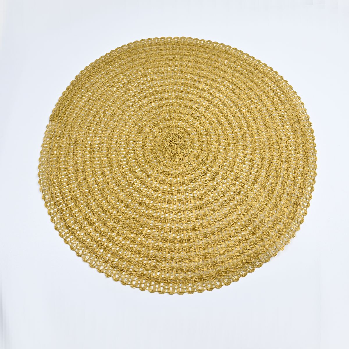 PE cojín trenzado redondo lavable antideslizante aislamiento térmico hotel cojín de mesa bohemia cojín de mesa de grado alimenticio