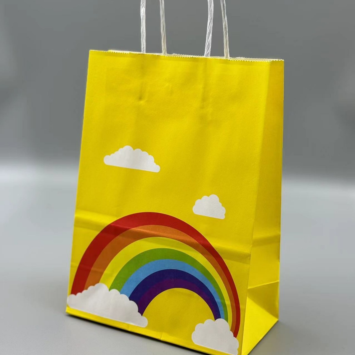 Transfronterizo Nuevo Arco Iris bolsa de embalaje de papel Kraft tuerca snack regalo embalaje bolsa de papel leche té ropa regalo portátil