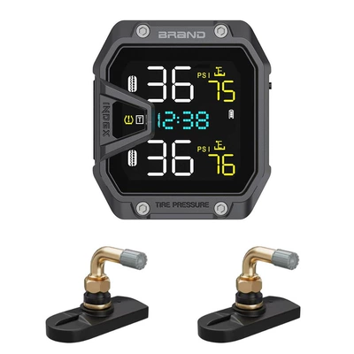 Tire pressure monitoring system Consumption Motorcycle Tire Pressure - built-in-elbow-metal-bracket