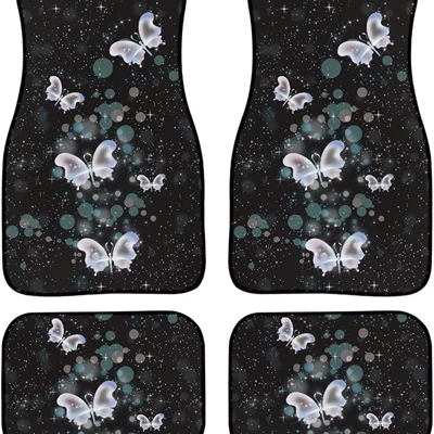 Avtomobil döşəmə paspasları — to clean Crystal velvet - car-floor-mat-25-354548-68cm-two-pairs-total-four-pieces