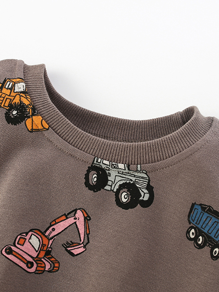 Malwee ropa para niños de otoño suéter de cuello redondo nuevo estilo europeo y americano impresión casual para niños guapo chaqueta infantil