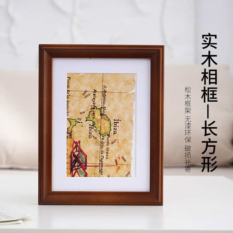Amazon Cross-border Retro Solid Wood Photo Frame Simple Wall Frame Children's Growth Memorial Day Desktop Ornaments