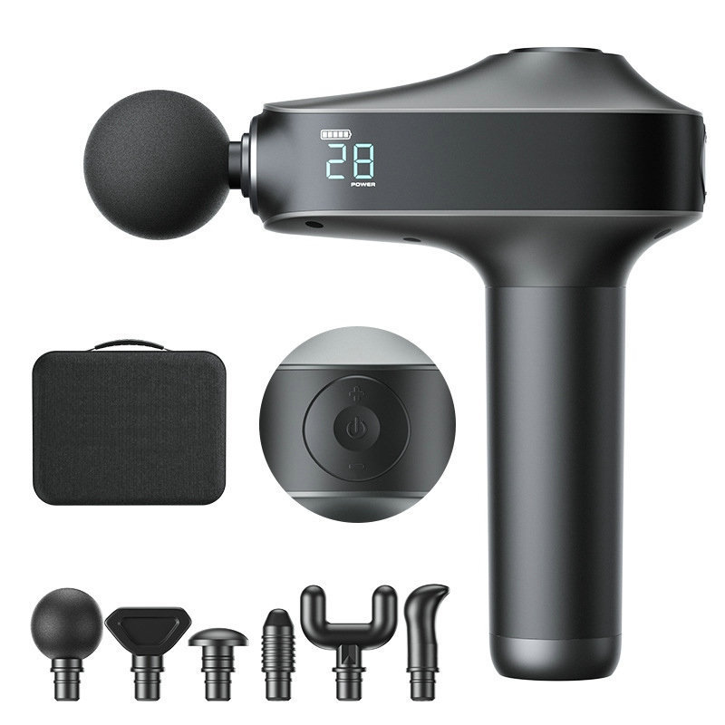 Transfronterizo fascial pistola masajeador hogar fitness profesional inteligente masaje pistola LCD pantalla eléctrica Mini fascial pistola image 28