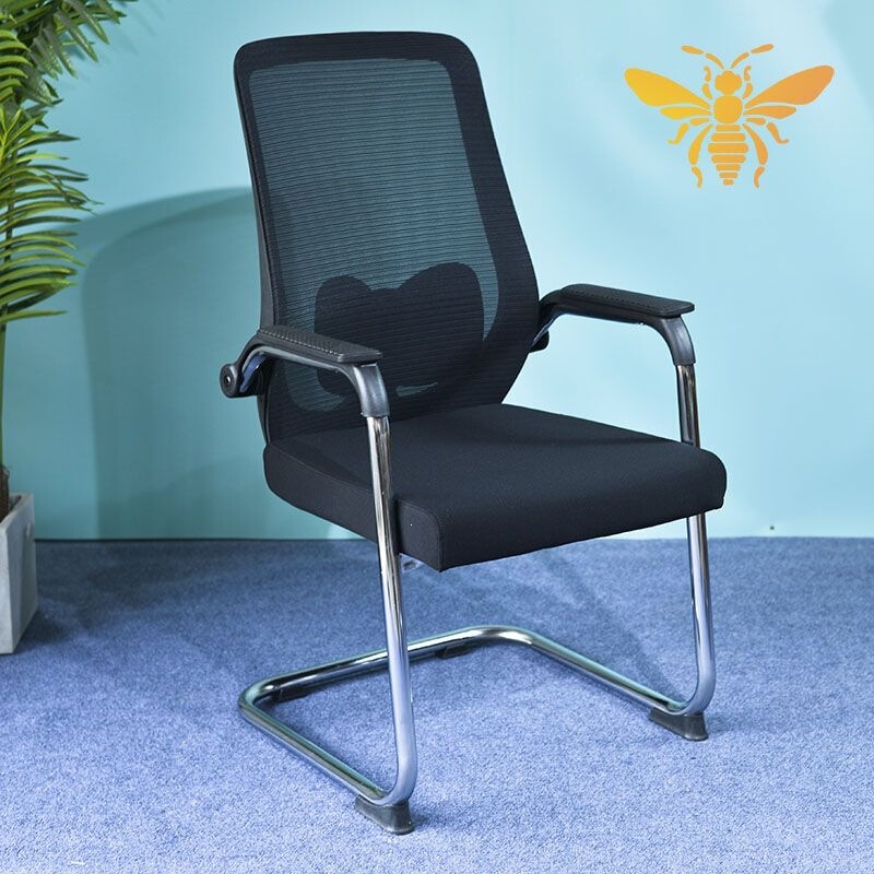 Office Meeting Chair, Little Bee Armrest Chair, Computer Chair, Comfortable for Long Sitting, Gaming Student Chair with Bow-Shaped Backrest Office Meeting Chair, Little Bee Armrest Chair, Computer Chair, Comfortable for Long Sitting, Gaming Student Chair with Bow-Shaped Backrest