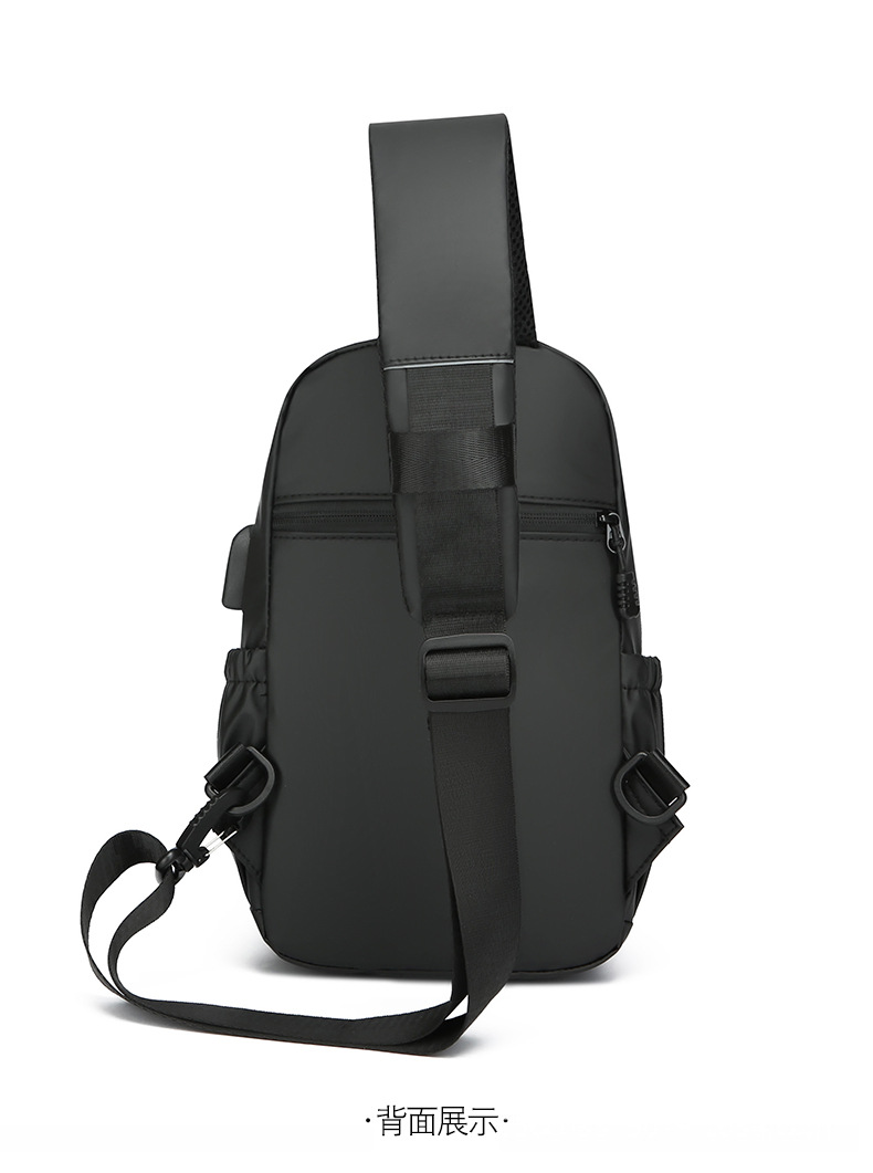 Men's chest bag, crossbody bag, single-shoulder bag, multi-functional large-capacity men's bag, water-resistant chest bag, small bag, cross-border undefined