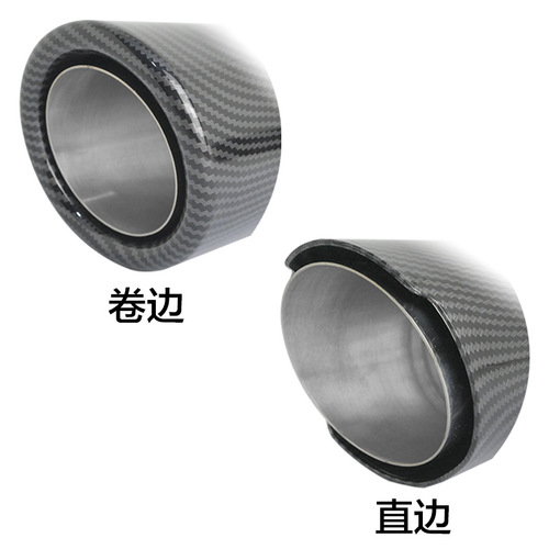 Car modified carbon fiber luminous tail throat Scorpio exhaust pipe muffler LED colorful lighting stainless steel tail mouth