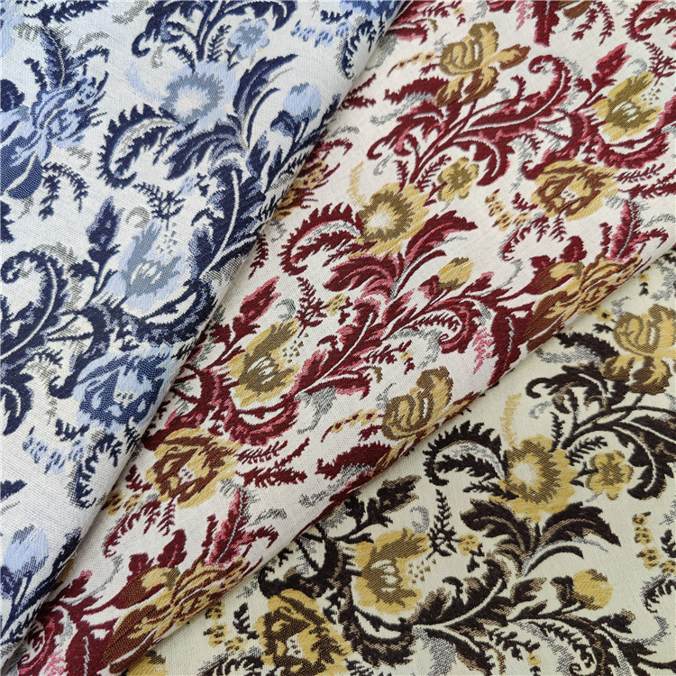 现货涤棉双色复古感提花 男女西装外套女装短裙箱包鞋材布料批发