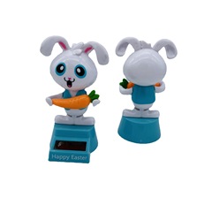 新款太陽能搖擺公仔車載飾品 創意卡通兔子汽車擺件禮品兒童玩具