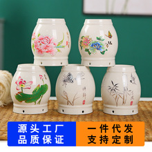 厂家批发双层陶瓷艾灸杯刮痧温灸罐傻瓜灸温灸杯悬灸仪魔灸罐定制