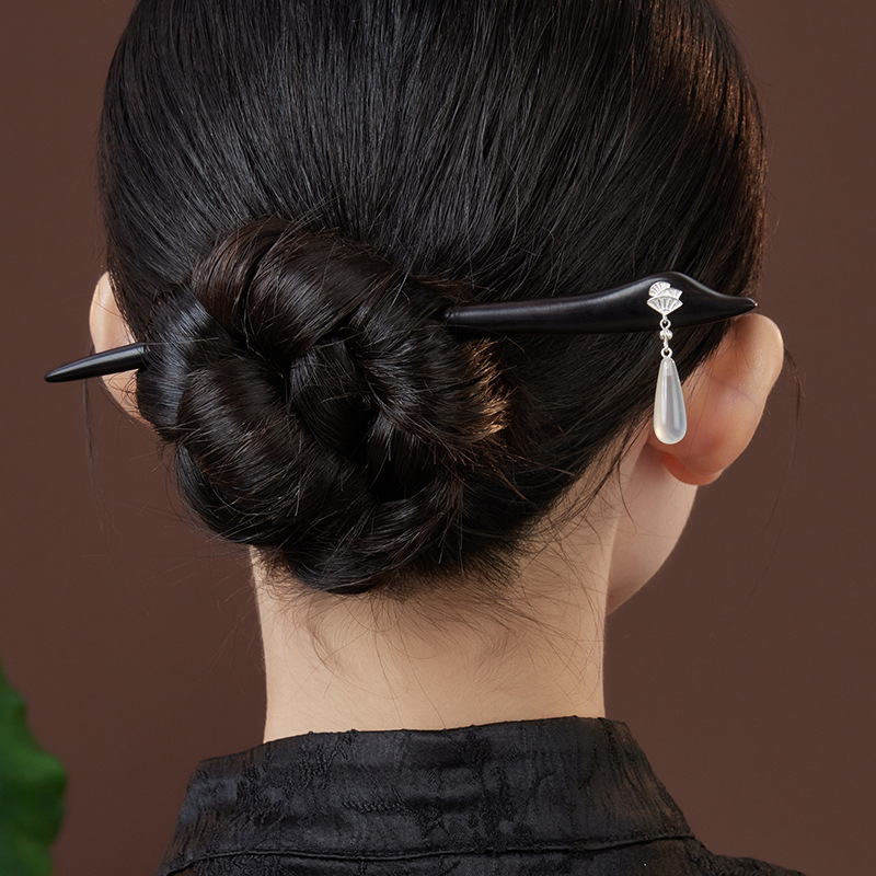 E71 문부채비녀 [천연흑단]