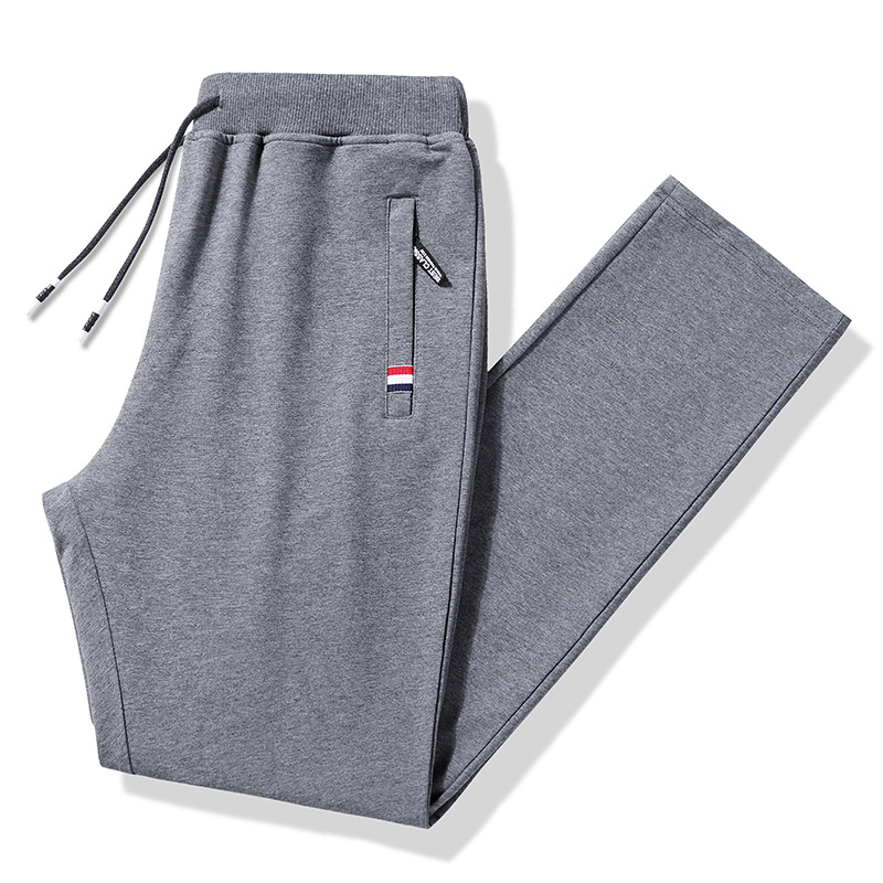 Pantalones casuales de algodón puro de talla extra grande para hombre, estilo delgado, pantalones jogger de talla grande, pantalones largos extragrandes de exportación, pantalones deportivos de moda para hombre. image 6