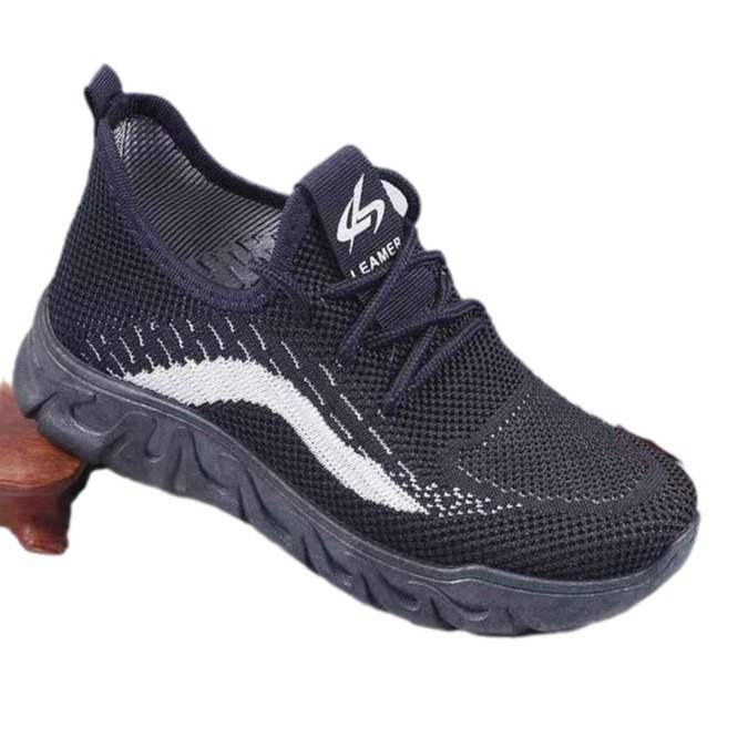 Zapatos deportivos informales para niños de primavera y otoño, zapatos de malla de punto, zapatos para correr con cordones, zapatos ligeros para niños pequeños y medianos, transpirables y ligeros.