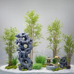 竹の造景屏風をシミュレーションして室内装飾の偽竹の高級な細い水毛竹の新しい中国式の緑の景観を遮断します。