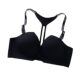 Soft Support Letter Shoulder Strap Front Buckle Beautiful Back Underwear Women's Small Chest Push-up Show Anti-sagging Not Empty Cup Traceless Bra