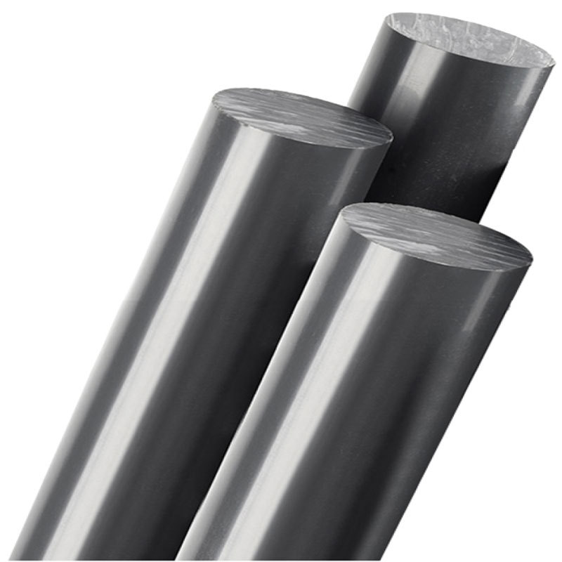 浅灰色PVC高硬度塑料棒实心圆棒聚氯乙烯UPVC棒料耐酸碱CPVC圆棒