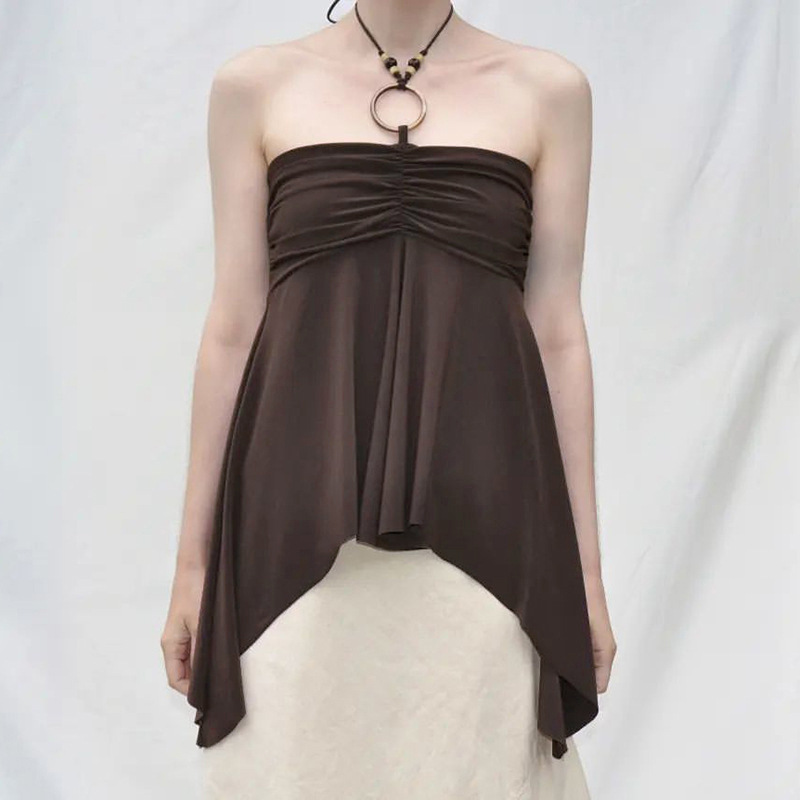 Slimming Sexy Bodycon Off-the-Shoulder Backless Corset with Frills A-Line Hem and Beaded Ring Neckline Bra PG2130