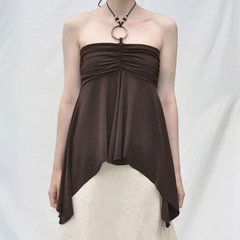 Slimming Sexy Bodycon Off-the-Shoulder Backless Corset with Frills A-Line Hem and Beaded Ring Neckline Bra PG2130