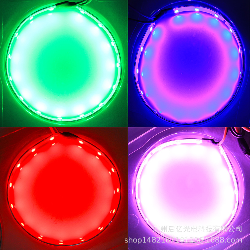 LED 360 diablo ojo luz diurna brillante lente de automóvil motocicleta lámpara decorativa ángel ojo de pez image 4