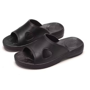 Wholesale Anti-Static Slippers Pu Black Soft Sole Thickeneded Work Shoes Full Edge Dust-Free Slippers Workshop Work Shoes