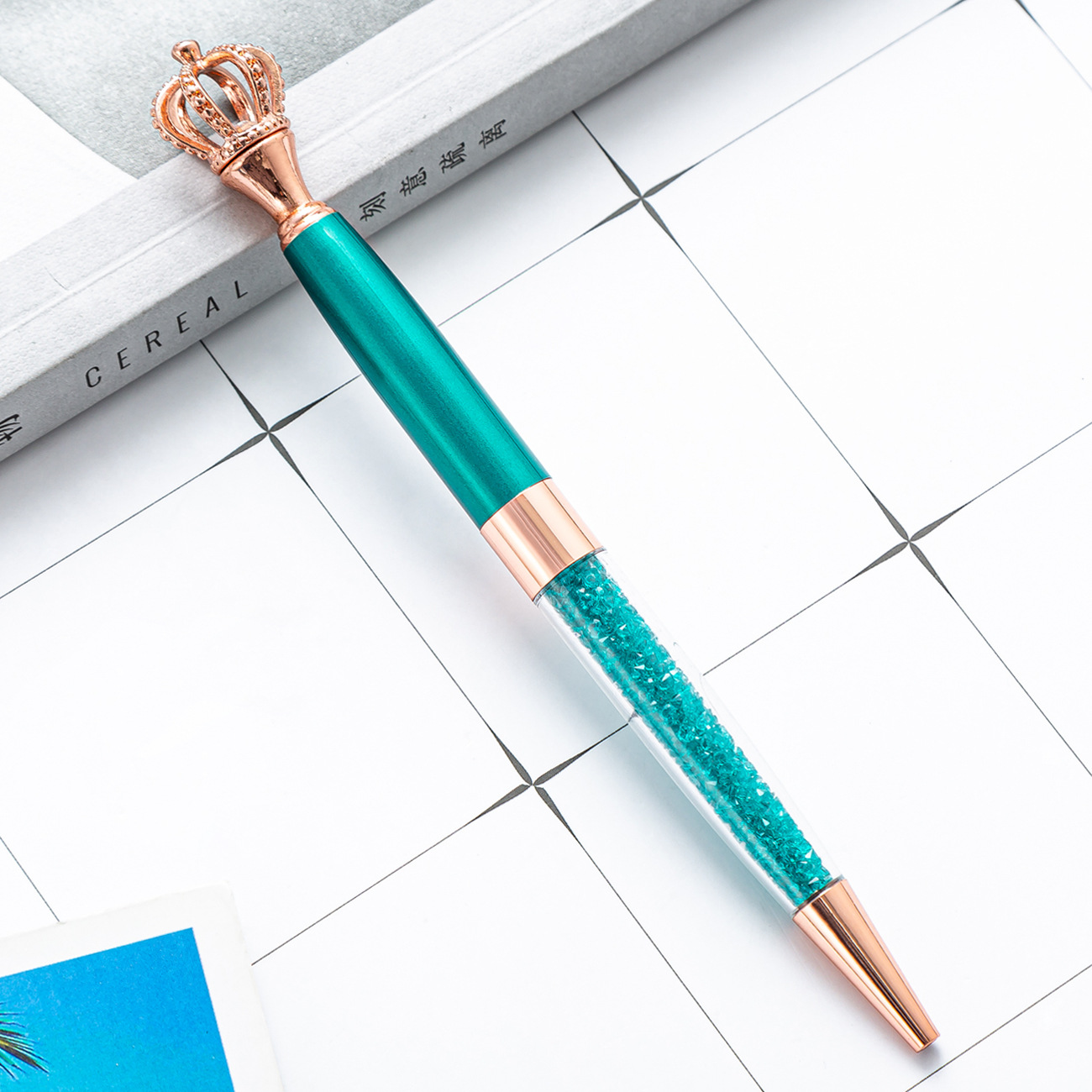 Pluma DE LA CORONA transfronteriza nueva impresión de la fábrica estudiante creativo regalo de moda pluma en stock bolígrafo corona de metal