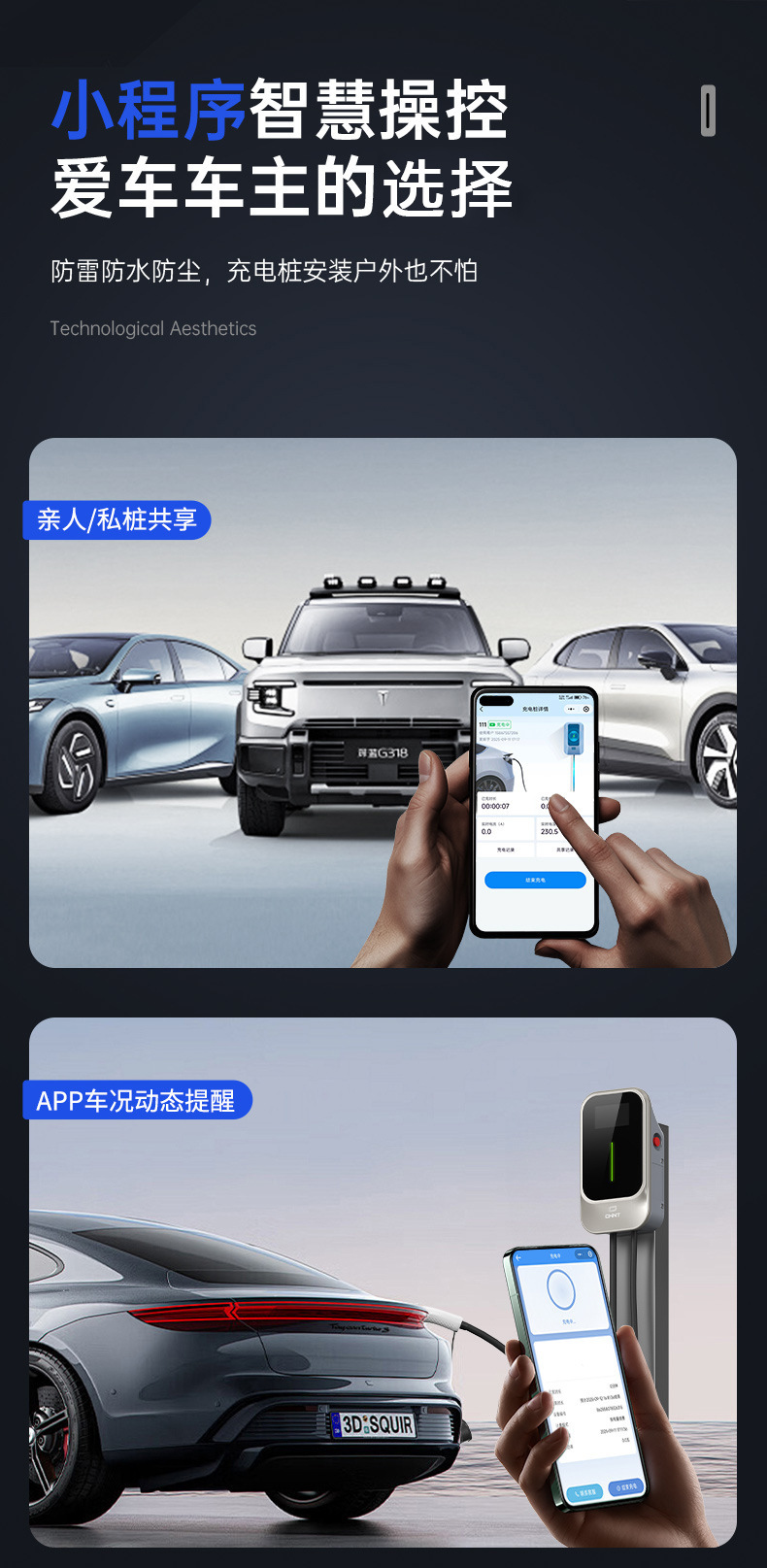Chint 7KW Commercial AC Charging Station for Shared Use in Residential Communities and Hotels, with Scan Code Billing for New Energy Vehicle Charging