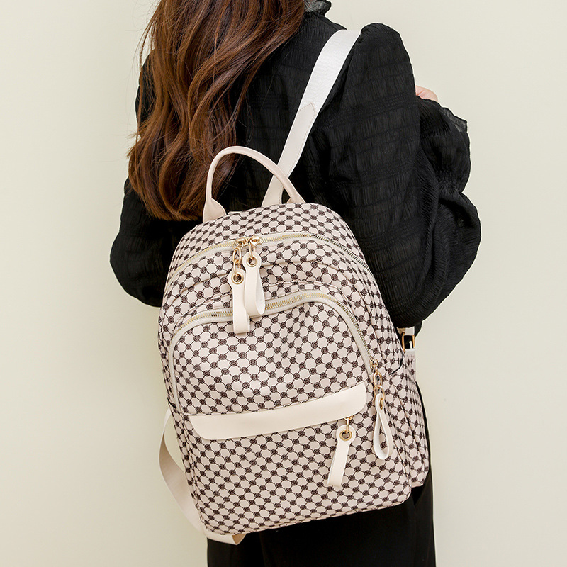 2024 otoño nuevo estilo casual señoras PU mochila moda retro de gran capacidad para viajes al aire libre mochila mochila escolar marea