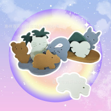 新款可爱摆件宝宝EVA泡沫玩具儿童浴室洗澡玩具动物植物小船