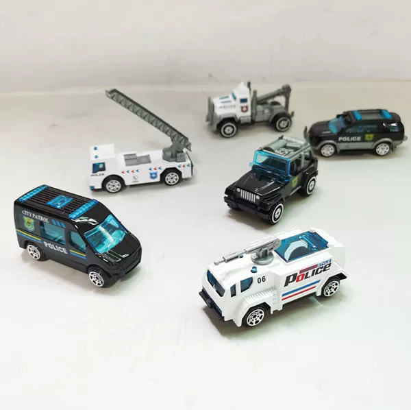 Small metal set, police car
