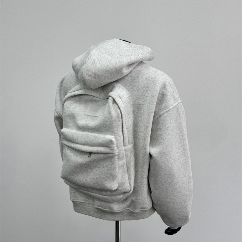 Men's Clothing Jin Plus Size Men's Spring New Style Hooded Sweatshirt Back Backpack Design Men's Top Flower Gray Men_voghion.com