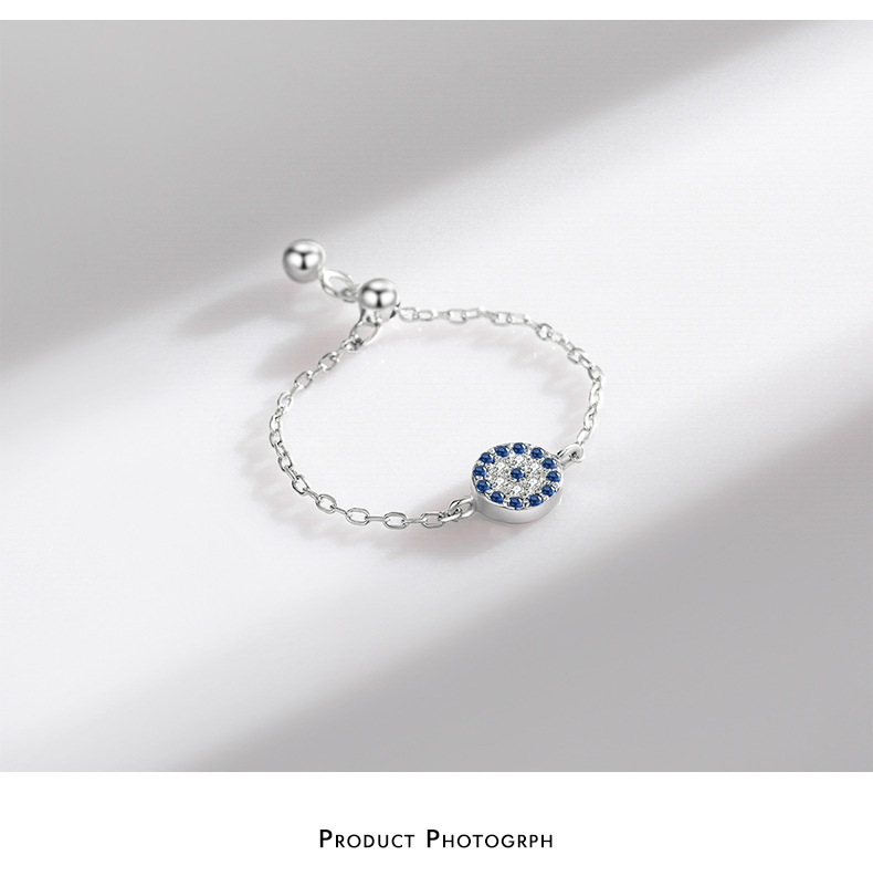 Fashion Geometric Sterling Silver Inlay Zircon Rings 1 Piece