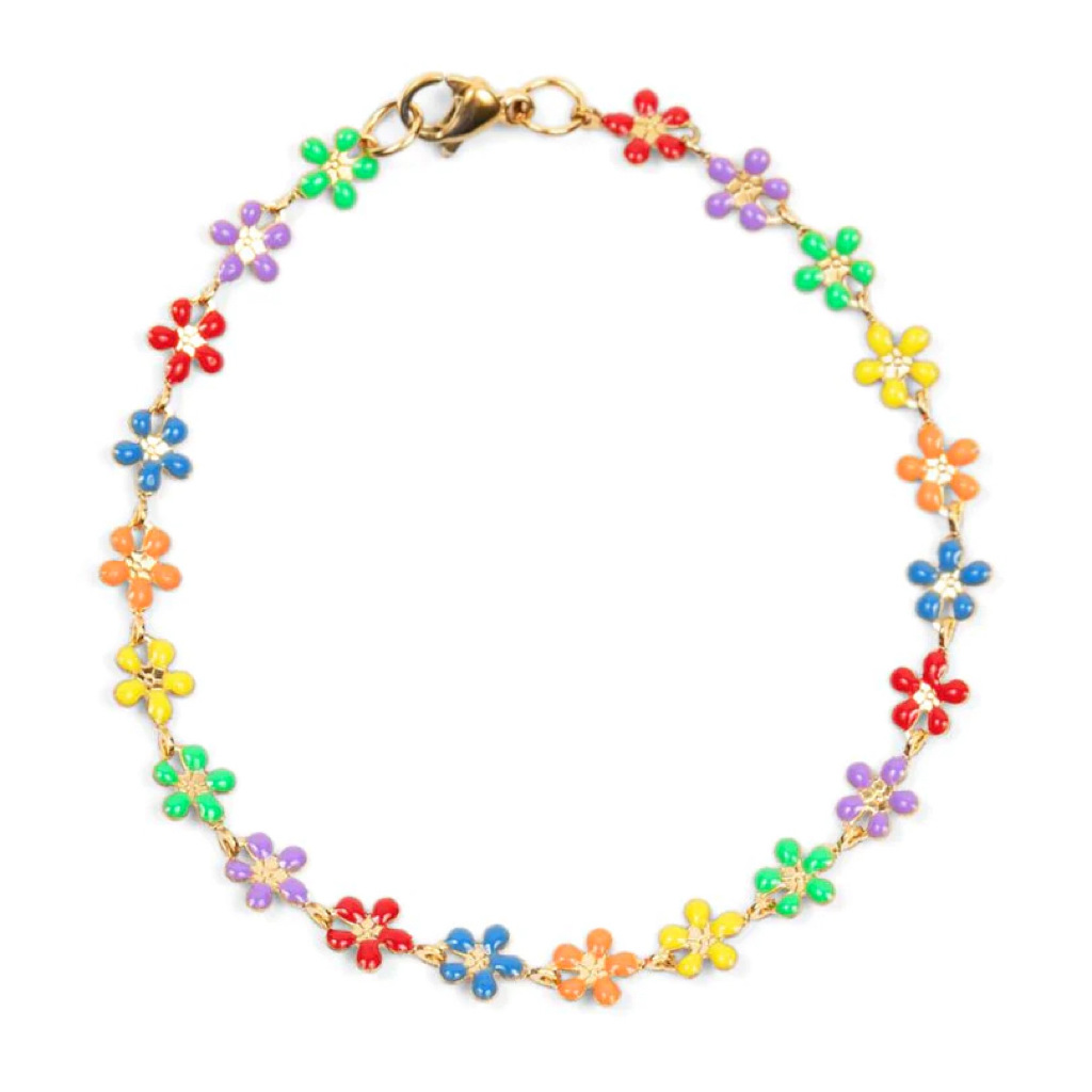 Flower Pattern Women'S Gender Wholesale Retro Flower Titanium Steel Bracelets Anklet Necklace