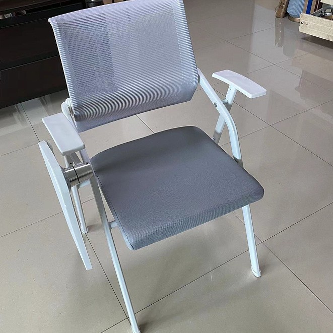 Серый складной стул в стиле G (с доской для письма)