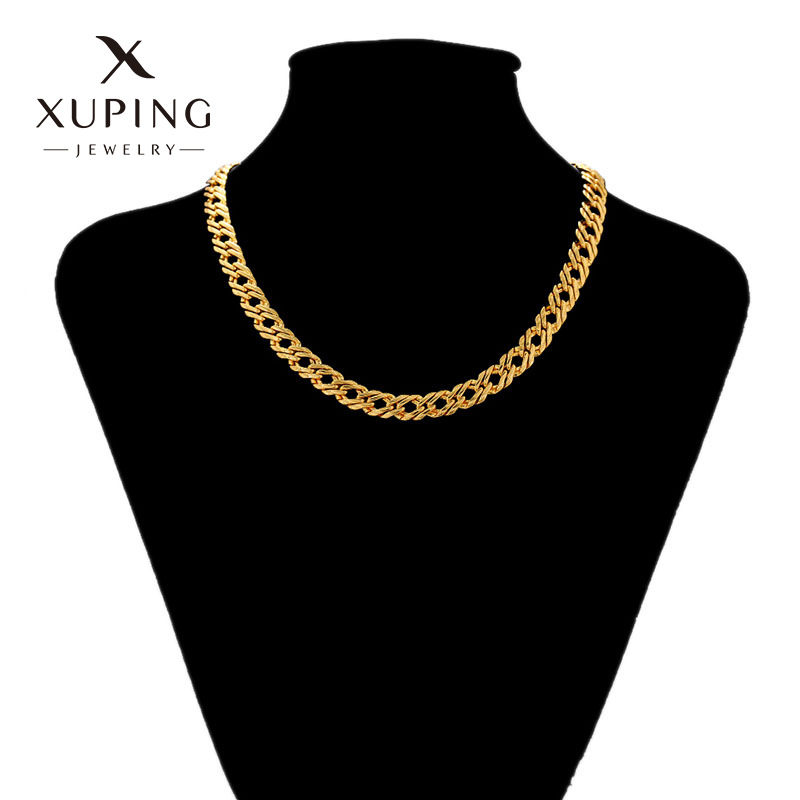 Xuping aleación de otoño y invierno de moda jefe de cadena masculina collar hegemónico simulación de comercio exterior de oro artículos transfronterizos para hombres
