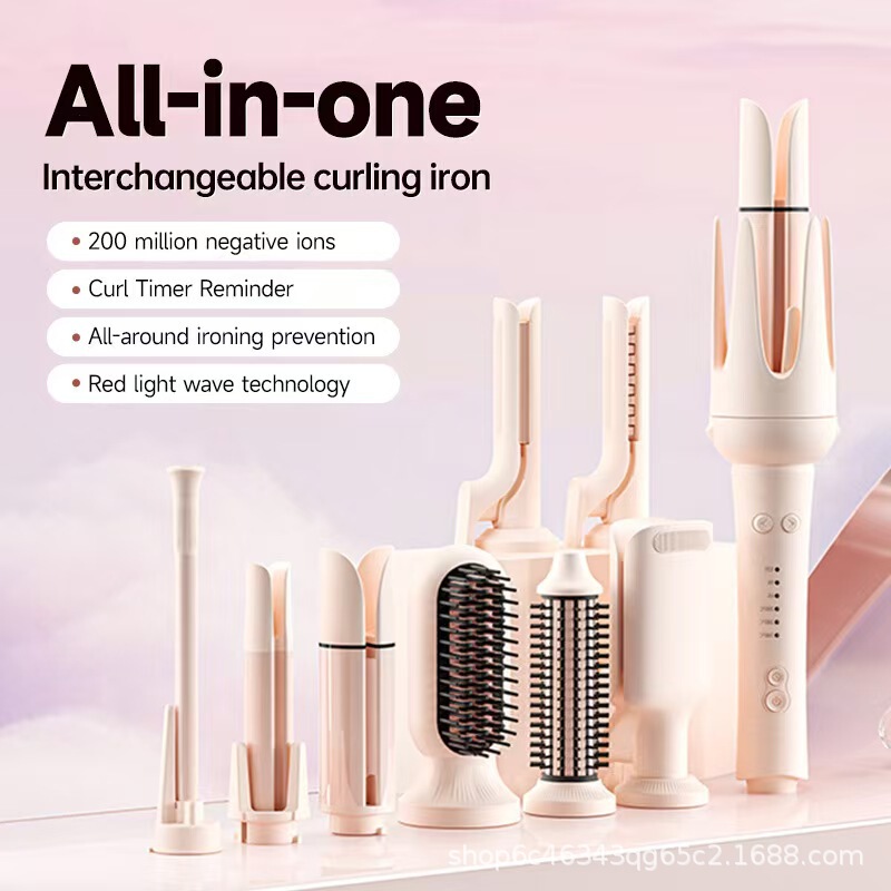 ヘアアイロンクロスボーダー多機能自動ヘアアイロン5イン1自動ヘアアイロンヘッド交換ヘアアイロンエッグロールウェーブ|undefined