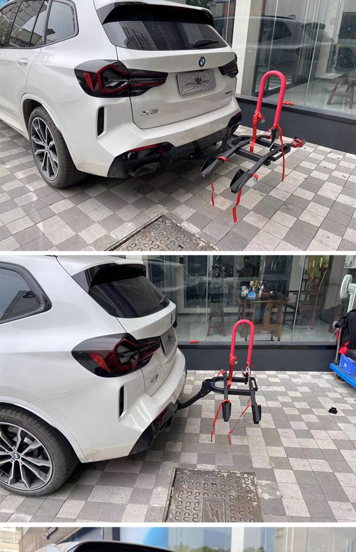 Outdoor cycling car rear hanging bicycle frame fixed single frame rear support bicycle equipment portable and detachable