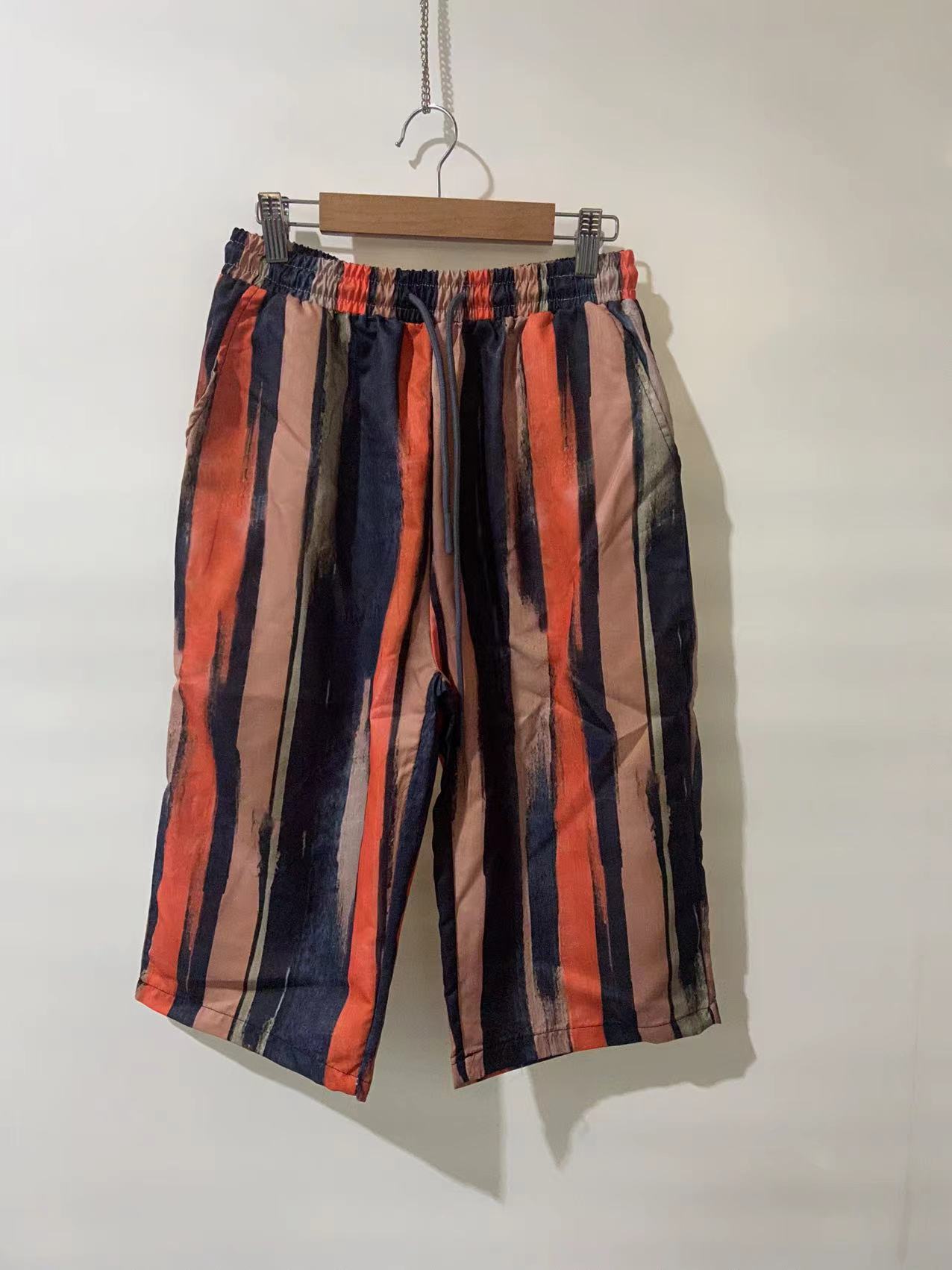 Women's Cotton Linen Casual Pants With Pockets Elastic Waist Five Point Khaki Style_ecoleips.com