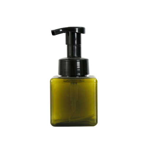 PETG mousse foaming bottle facial cleanser hand soap foaming bottle 250ml cosmetics bottle square bottle