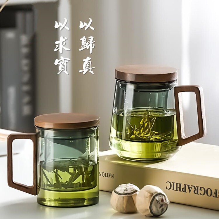 Tea Cup Tea Water Separation Men's Office Tea Ceremony Tea Cup Personal Japanese Glass High-End Water Cup Tea Cup Tea Water Separation Men's Office Tea Ceremony Tea Cup Personal Japanese Glass High-End Water Cup
