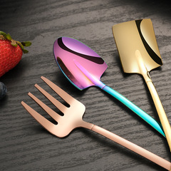 Factory wholesale stainless steel household watermelon spoon iron spade spoon creative spoon kitchenware high-end coffee spoon cake spoon