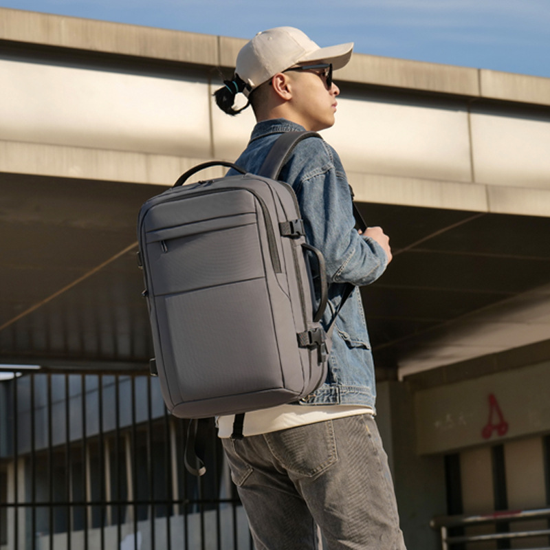 2025 nueva gran capacidad compartimiento mochila de computadora de viaje de negocios mochila de viaje de negocios mochila de desgaste simple mochila