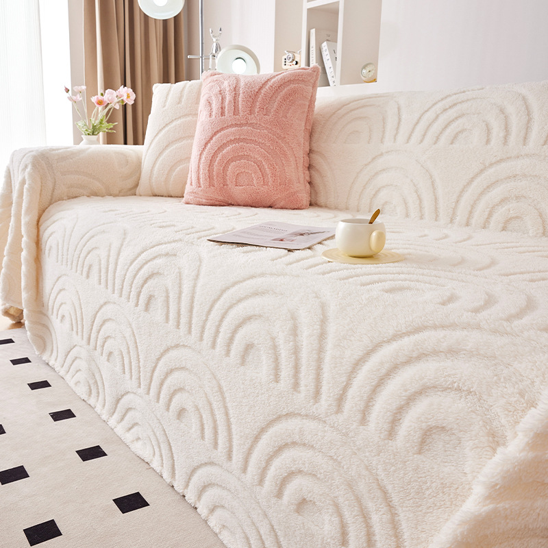La tela de la cubierta del sofá se puede cubrir con sensación de alta calidad, manta de sofá, toalla de sofá de felpa de otoño e invierno, 2024 nueva toalla de cubierta completa
