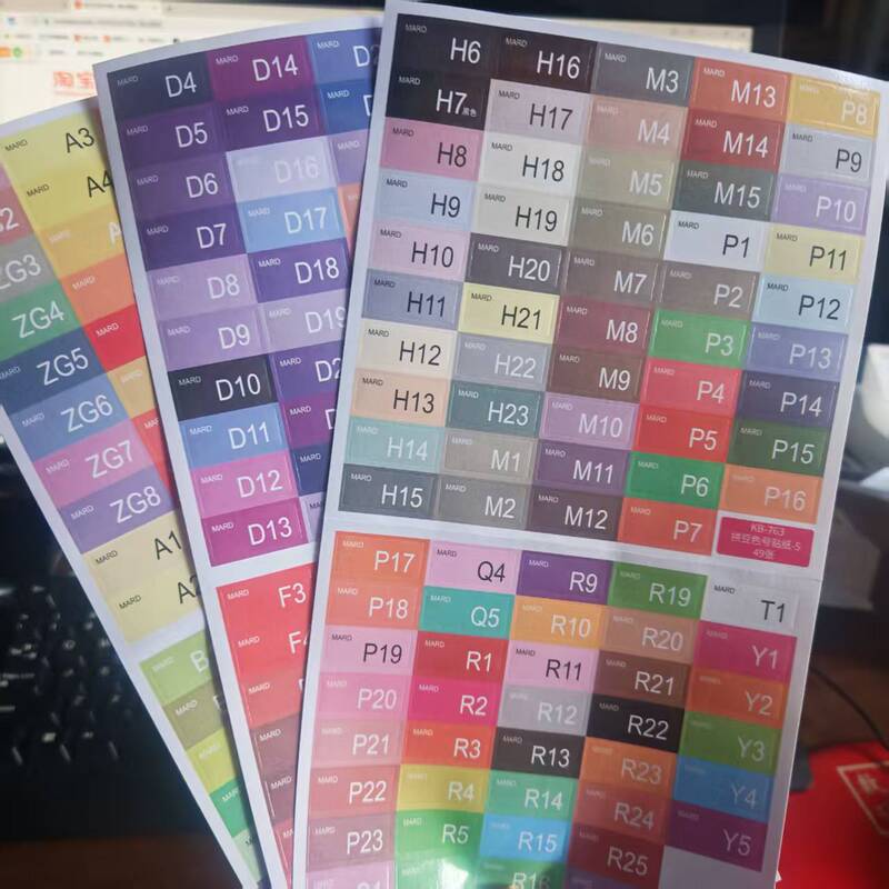 Color-Coded Stickers for Bead Art, 291 Color Code Cards, Bead Art Stickers, Color Classification, Adhesive Labels, Storage Color Cards Color-Coded Stickers for Bead Art, 291 Color Code Cards, Bead Art Stickers, Color Classification, Adhesive Labels, Storage Color Cards