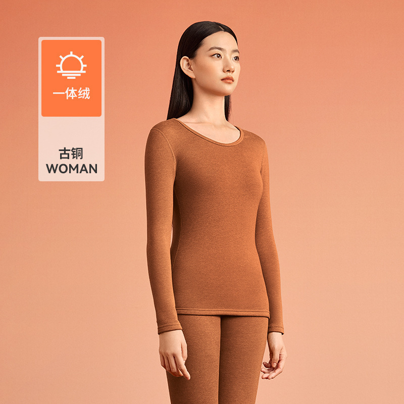 7A抑菌保暖内衣女士加厚加绒冬季男士羊羔绒防寒情侣秋衣秋裤套装|undefined