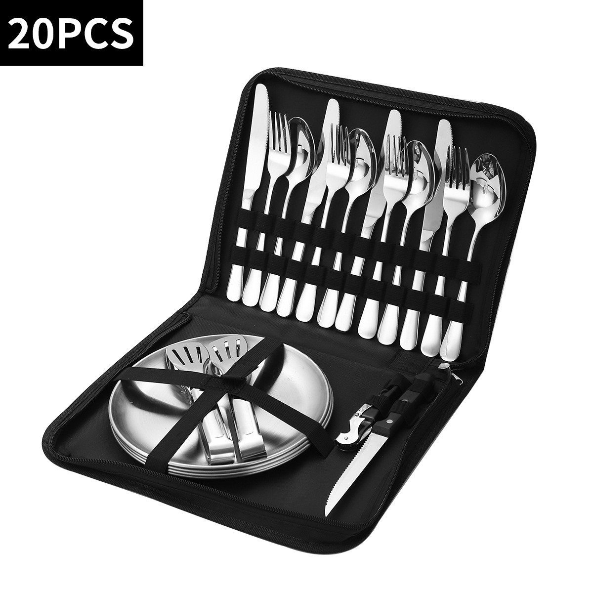 사각 블랙백 20종 세트 [실버 식기]
