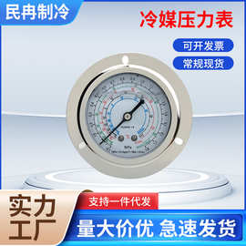 冷媒压力表厂家批发高低压冷媒充油压力表冷库制冷机空调制冷油表