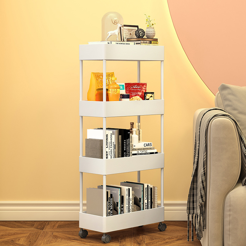 Estantería estante de almacenamiento de piso cocina cabecera móvil carro escritorio almacenamiento estrecho pequeño hueco estante