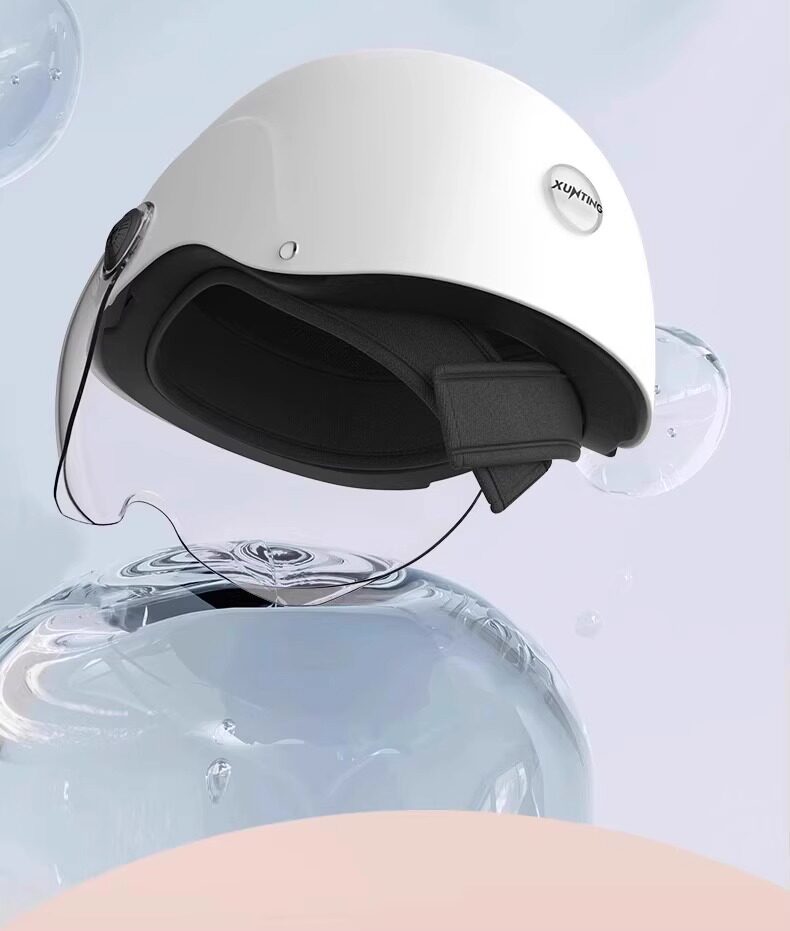 All-Season Electric Vehicle Motorcycle Half Helmet, Summer Sun Protection Battery Bike Safety Helmet, Bicycle Helmet for Men and Women