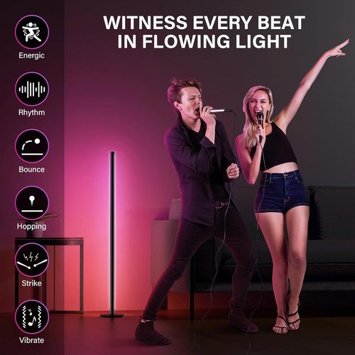 Cross-border e-commerce rgb corner lamp three-section splicing bluetooth floor lamp minimalist table lamp bedroom internet celebrity atmosphere light